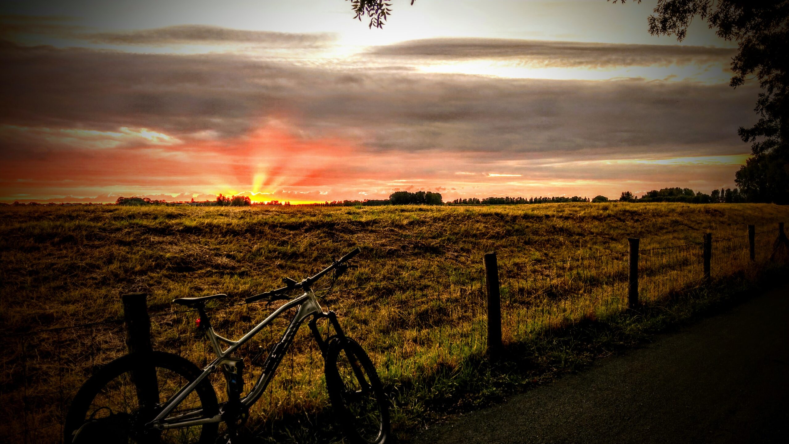 Mountainbike sunset adventures motorbike